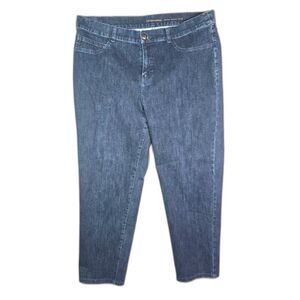 Soft Surroundings Jeans Blue 18W Straight Leg Stretch Mid Rise Denim